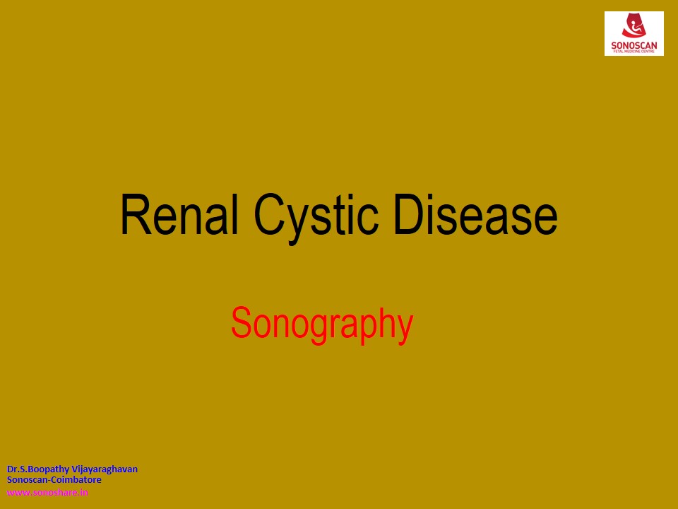 Sonography of Renal Cystic Disease