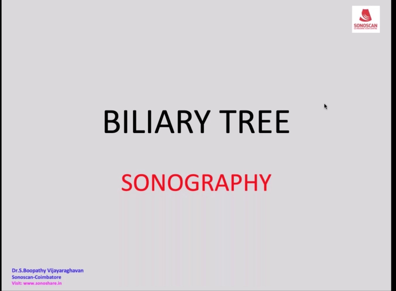 Sonography of Biliary Tree